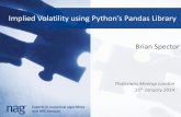 Implied Volatility using Python's Pandas Library - Nag