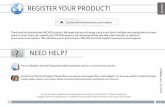 REGISTER YOUR PRODUCT! www