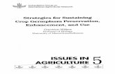 Strategies for Sustaining Crop Germplasm Preservation