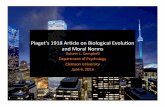 Piaget's 1918 Ar=cle on Biological Evolu=on and Moral Norms