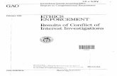 GGD-88-34 Ethics Enforcement: Results of Conflict of