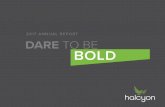 2017 ANNUAL REPORT DARE TO BE BOLD - Halcyon