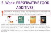 5. Week: PRESERVATIVE FOOD ADDITIVES