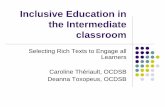 Inclusive Education in the Intermediate classroom