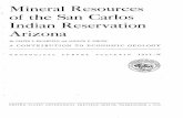Mineral Resources of the San Carlos Indian Reservation Arizona