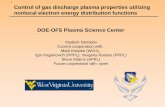 1 Control of gas discharge plasma properties utilizing