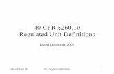 40 CFR §260.10 Regulated Unit Definitions