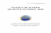 status of water quality in india- 2010 - Central Pollution Control Board