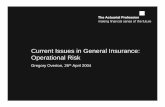 Current Issues in General Insurance: Operational Risk