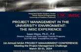 PROJECT MANAGEMENT IN THE UNIVERSITY ENVIRONMENT: THE IMSC