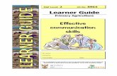 Learner Guide Effective communication skills - AgriSETA