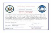 Certificate of Conformance - The US Election Assistance Commission