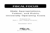 Fiscal Focus: State Appropriations, Tuition, and Public