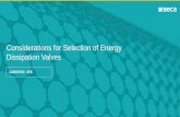 Valves for Energy Dissipation