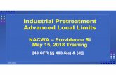 Industrial Pretreatment Advanced Local Limits