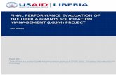 FINAL PERFORMANCE EVALUATION OF THE LIBERIA GRANTS ...