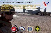 V-22 Osprey Program Update 22 Osprey Program Update