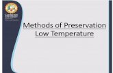 Methods of Preservation Low Temperature