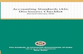 Accounting Standards (AS): Disclosures Checklist