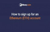 Binary.com - How to sign up for an Ethereum account