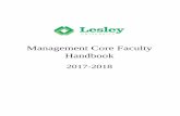 Management Core Faculty Handbook - Lesley