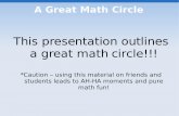 This presentation outlines a great math circle!!! - MSRI