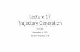Lecture 17 Trajectory Generation