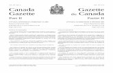 Vol. 137, No. 4 Vol. 137, no Canada Gazette du Canada