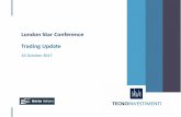 London Star Conference Trading Update