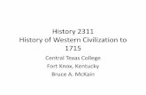 History 2311 History of Western Civilization to 1715