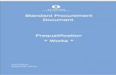 Standard Procurement Document Prequalification * Works
