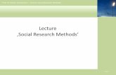 Lecture ‚Social Research Methods‘ - Kulturgeographie