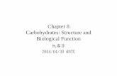 Chapter 8 Carbohydrates: Structure and Biological Function
