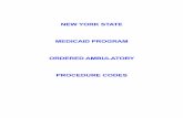 Ordered Ambulatory Procedure Codes - eMedNY