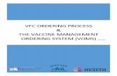 VFC Ordering process & The Vaccine management Ordering System