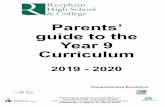 Parents guide to the Year 9 Curriculum - Reepham High