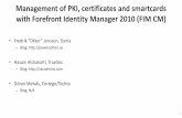 Management of PKI, certificates and smartcards with ...