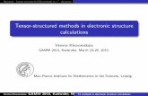 Tensor-structured methods in electronic structure calculations
