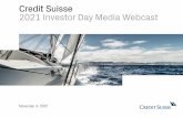 Credit Suisse - 2021 Investor Day Media Webcast