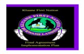 Kluane First Nation - Final Agreement Implementation Plan