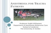 ANESTHESIA FOR TRAUMA PATIENTS - Doctor 2017