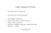 High Speed PLSQL Presentation -