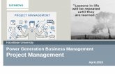 Power Generation Business Management Project Management