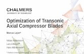 Optimization of Transonic Axial Compressor Blades