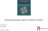 Building Psychological Safety and Wellness @ Work