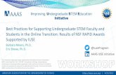 Best Practices for Supporting Undergraduate STEM Faculty ...