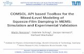 COMSOL API based Toolbox for the Mixed-Level Modeling of ...
