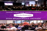 2020 SPONSORSHIP PACKAGE - BookNet Canada