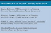 Federal Resources for Financial Capability and Education