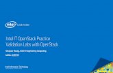 Intel IT OpenStack Practice Validation Labs with OpenStack